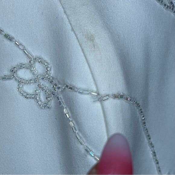 Niki by Niki Livas Strapless Formal Floor Length Dress Off White Size 10 - Picture 5 of 16